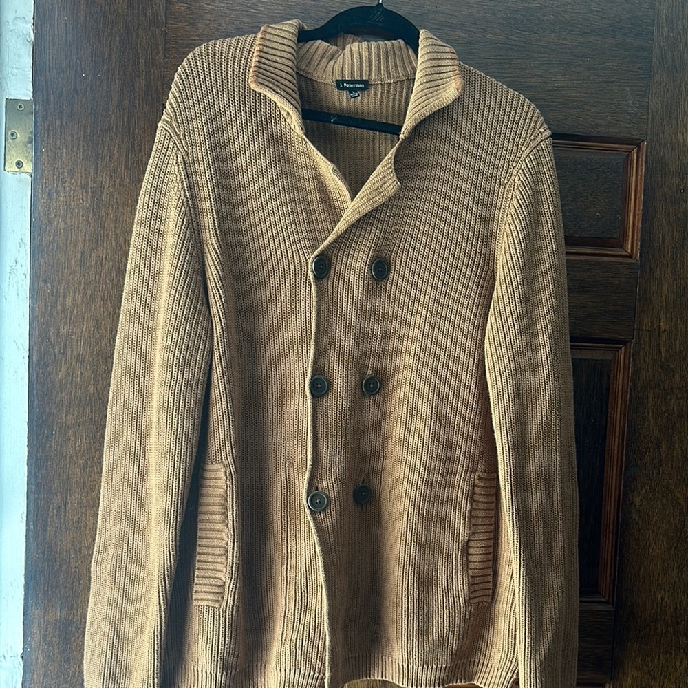 J. Peterman Camel Knit Sweater